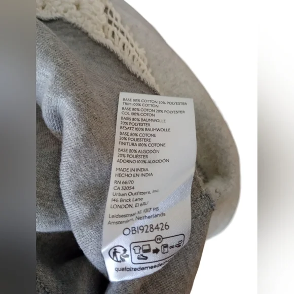 BDG Urban Outfitters Crochet Gray Cropper Pullover Sweater - Picture 7 of 8